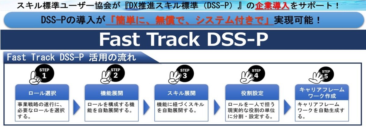 スキル標準ユーザー協会による『DX推進スキル標準』の企業導入サポート：Fast Track DSS-P